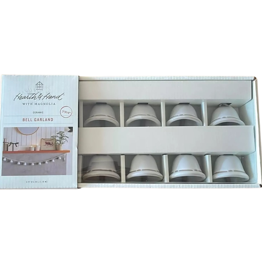 Hearth & Hand Magnolia Ceramic Bell Garland Christmas Holiday Home Decor NEW